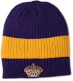 Los Angeles Kings Yellow Throwback Purple CCM Cuffless Beanie Knit