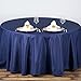LinenTablecloth 90-Inch Round Polyester Tablecloth Navy Blue