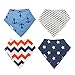 Rshida-Bright Baby Bandana Drool Bibs for Boys - Absorbent Cotton with Adjustable Snaps -4 Pack Gift Set with Bag