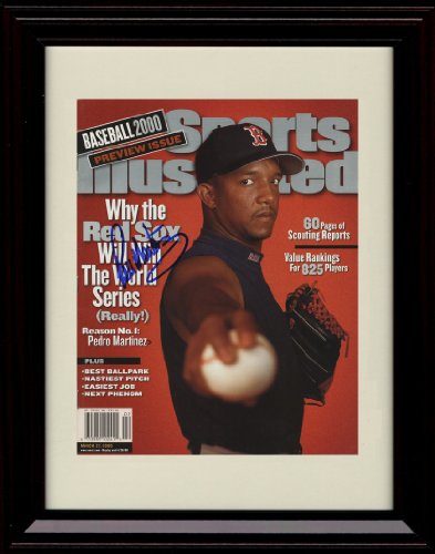 Framed Pedro Martinez Sports Illustrated Autograph Print 3/27/2000