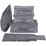 7 Sets Travel Organizers Packing Cubes Laundry Bag Luggage Compression Pouches