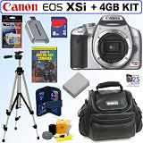 Canon Digital Rebel XSi 12MP Digital SLR Camera (Silver) + 8GB Deluxe Accessory Kit