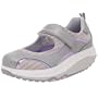 Skechers Women's Shape Ups - Footracers Sneaker,Silver/Lavender,5.5 M US