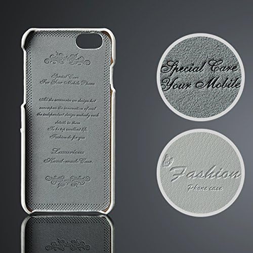 Hwisdom Iphone 6 Case 4.7 Inch Premium Genuine Leather Wallet Case with Credit Card Id Holders for Iphone6 (iphone6  4.7-White)