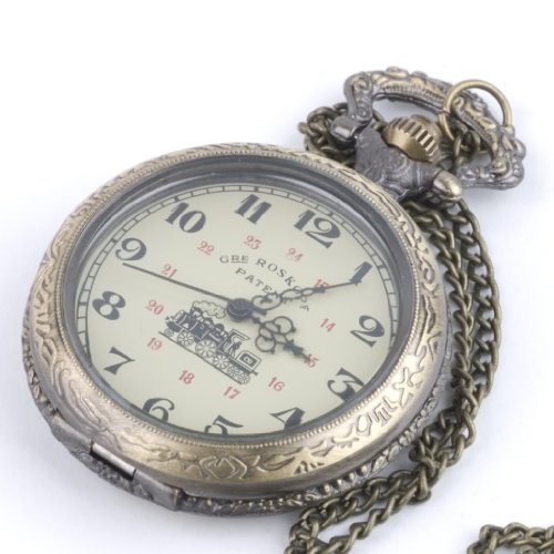 Vintage brass pocket mechanical watch pendant 