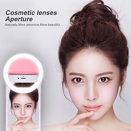 KKBOYS 36 LED Selfie Ring Light Supplementary Lighting Night or Darkness For All Phones Pink