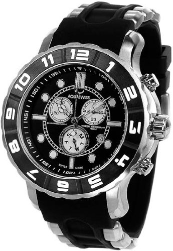 Rugged Quartz Chronograph Black Dial Bezel Rubber Strap Rugged Quartz Chronograph Black Dial Bezel Rubber Strap