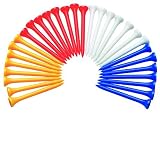 Plastik-Tees 2 3/4", 40 St�ck, farbig sortiert - 