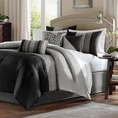 Amherst Comforter Set Size: California King, Color: Black/Grey Amherst Comforter Set Size: California King, Color: Black/Grey