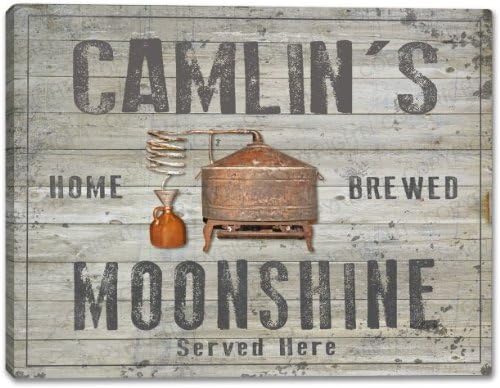 CAMLIN'S Home Brewed Moonshine Stretched Canvas Print