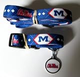 Mississippi (Ole Miss) Rebels Pet Accessories Set - Small (6' Leash, Collar, and ID Tag)