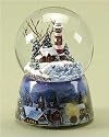 Pack of 2 Musical Light House Scene Christmas Snow Globe Glitterdomes