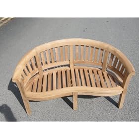Childrens Teak Banana / Orlando Kids Wooden Garden Bench Hardwood