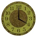 Fern Garden Wood Clock - 12"