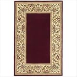 Ruby Floral Border Oriental Rug Size: 53 x 8 Rectangle