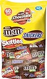Mars Chocolate and Sugar Halloween Candy Variety Mix (M&M's, Snickers, and Skittles), 60 Pieces
