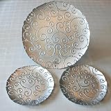 Silver Cake Stand Serving Set - 60th or 25th Anniversary Gift