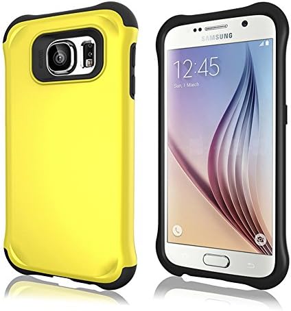 Galaxy S6 Case, Noahvich [Armor Series] Slim TPU + Pc Double Protection [Shock Proof，non-slip] Samsung Galaxy S6 Case (Yellow)