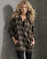 Buffalo plaid tunic smock (Misses S OLIVE)
