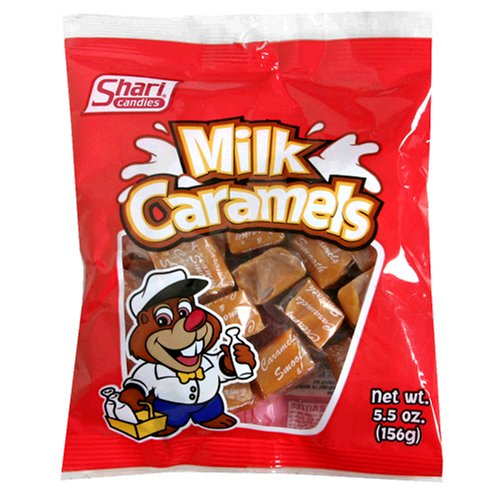 Shari Milk Caramels, 5.5-Ounce Bags (Pack of 24) by Shari