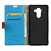 MOONCASE Vodafone Smart Platinum 7 Case, Hit Color Magnetic Closure Flip Leather Folio Wallet Card Pouch Kickstand Case Cover for Vodafone Smart Platinum 7 Blue