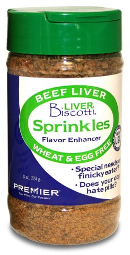 Liver Biscotti - Wheat/Egg Free Recipe, Sprinkles 8oz. Jar