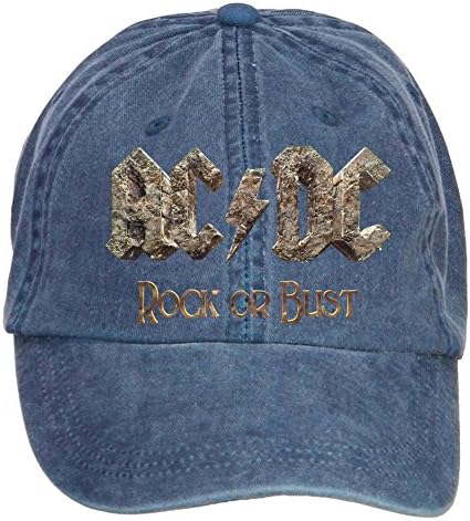 Adjustable ACDC Rock Men's Personalized Baseball Caps-Washed 100% Cotton Navy by Xindgk