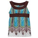 Toddler Girls' Cherokee Printed Tank - Turquoise