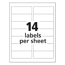 Avery 1-1/3 x 4 Inch White Mailing Labels 3500 Count (5962)