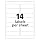 Avery 1-1/3 x 4 Inch White Mailing Labels 3500 Count (5962)