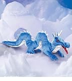 Plush Blue Dragon Puppet 13"