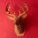 GIANT CARDBOARD SAFARI 3D PUZZLE animal head wall picture L Buck the deer