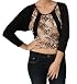 If Apparel Printed Cheetah Longsleeve Blouse in Brown