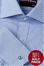 Luxury Sartorial Pure Cotton Gingham Check Shirt