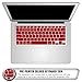 MacBook-Air-13, RiverPanda Lightweight Ultra Slim Rubber Coated Hard Case Cover With Keyboard Skin for MacBook Air 13-Inch (A1369/A1466) - Wine Red