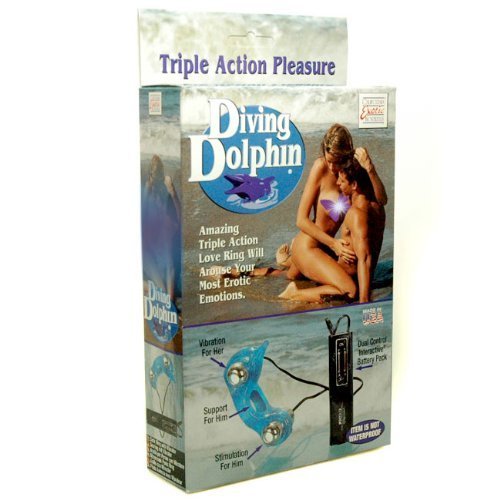 California Exotics / Swedish Erotica Dolphin Vibrator Male Ring Erection Aid