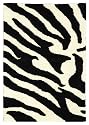 Safavieh Soho SOH717A Black and White Zebra Print 2' x 3' Handmade Area Rug
