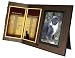 Four Feet in Heaven Poem Cat Memorial Keepsake Picture Frame and Pet Loss Sympathy Gift, Rich Dark Brown with Foil Accent