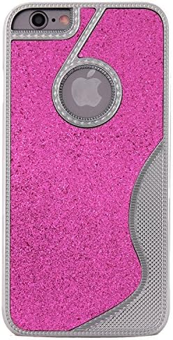 Purple Iphone 6 4.7 Case, Iphone 6 Metal Case, New Ultra-thin Twinkling Glitter S Curve Type Luxury Aluminum Metal Case Cover for Iphone 6 4.7'' Shockproof Dustproof Full Angle Protected Metallic Case Cover