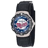 MLB Men's MDV-MIN Agent Series Minnesota Twins Velcro Watch