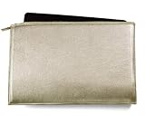 Padded Laptop Zippered Protective Case, Genuine Goatskin Leather, Holds any 15" Laptop Securely