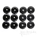 Set of 6 Black Horn-Effect Sew-on Snaps, 36 Line, Made in Italy