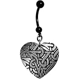 Heart Black White Celtic Knot