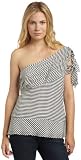 Bcbgmaxazria Womens One-shoulder Tiered Top