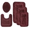 Room Essential Bath Rug Collection - Cordovan Wine