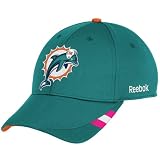 Reebok Miami Dolphins Breast Cancer Awareness Coaches Structured Adjustable Hat Adjustable