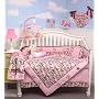Khaki & Pink Camo Baby Crib Nursery Bedding Set 10 pcs ** Reversible Into 2 Designs ! **