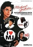 Michael Jackson - Bad, Commemorative Music Button Pin 4-Pack - 2x2