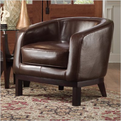 Houston Bonded Leather Accent Chair Bonded Leather: Brown