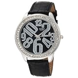 XOXO Womens XO3183 Black Dial Black Crocodile 